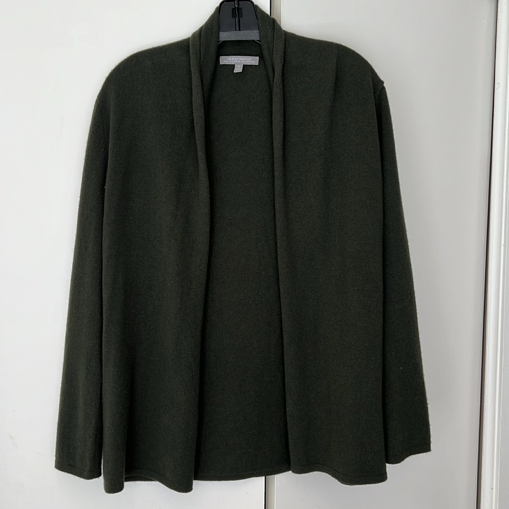 Neiman Marcus Cashmere Collection Open Sweater